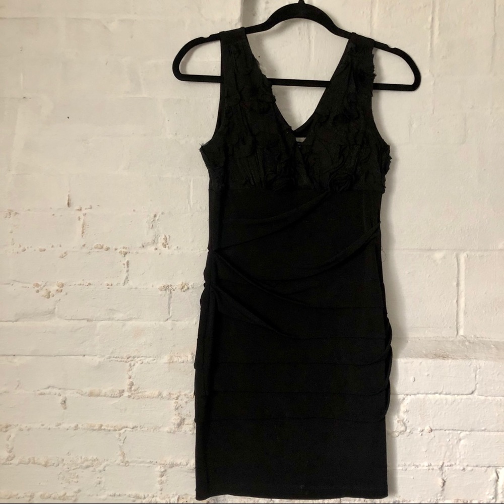 Intermission Black Formfitting Stretch Tank Dress